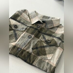 Zenana Outfitters Green and Cream Plaid Blazer Warm Polished Boutique find!